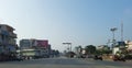 Beautiful view of Asphalt Road and Ramanagara Town Signal Circle with KSRTC Bus Stop