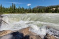 Spectacular Athabasca Falls in Jasper National Park, Alberta, Canada. Royalty Free Stock Photo