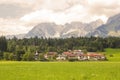 A beautiful view of the austrian alps and Oberndorf in Tirol Royalty Free Stock Photo