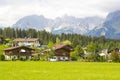 View of the austrian alps and Oberndorf in Tirol, Au Royalty Free Stock Photo