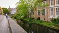 Beautiful View Of Authentic Houses Above The Canal In The Belgian City Of Bruges