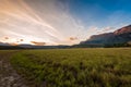 Beautiful view of the Auyantepuy sunrise. Canaima Natinal Park, Venezuela- BolÃÂ­var State Royalty Free Stock Photo