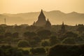 Mingala zedi the last pagoda of Bagan empire the ancient kingdom of Myanmar during the sunset. Royalty Free Stock Photo