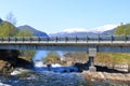 Beautiful view on the Baggfossen waterfall in Kobbelv, Nordland, Norway