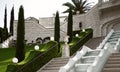 Beautiful view of the Bahai Public Gardens in Haifa, Israel Royalty Free Stock Photo