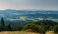 Beautiful view from Bahenec in Slezske Beskydy mountains in Czech republic Royalty Free Stock Photo