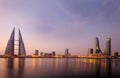 A beautiful view of Bahrain skyline from Bahrain bay