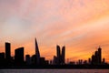 Beautiful sky at the backdrop of Bahrain skyline