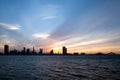 Bahrain skyline at dusk Royalty Free Stock Photo