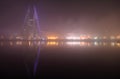 A beautiful view of Bahrain skyline during night Royalty Free Stock Photo