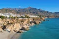 Beautiful view from Balcon de Europa, Nerja, Spain. Costa del Sol coast Royalty Free Stock Photo