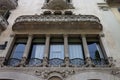 Beautiful view of the balcony of the Casa Lleo Morera in Passeig de Gracia avenue, Barcelona, Spain.