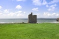 Beautiful view of Ballybunion castle and green Royalty Free Stock Photo