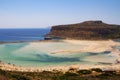 Beautiful view of Balos beach on Crete island, Greece. Crystal clear water and white sand