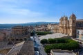 Beautiful view of the baroque cathedral, town hall and the main