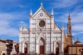 Beautiful view of Basilica of the Holy Cross Basilica di Santa Croce in Florence Royalty Free Stock Photo