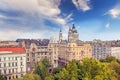Beautiful view of the Basilica of Saint Stephen and the historic center of Budapest, Hungary Royalty Free Stock Photo