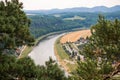 Beautiful view of Bastei rocks Royalty Free Stock Photo