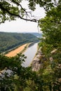 Beautiful view of Bastei rocks Royalty Free Stock Photo