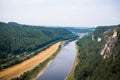 Beautiful view of Bastei rocks Royalty Free Stock Photo