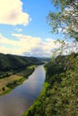 Beautiful view of Bastei rocks, Sachsische Schweiz near Dresden area, Germany Royalty Free Stock Photo