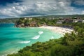 Beautiful view of the beach on the island of Bali, Indonesia