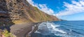 Beautiful view of the beach of Nogales on the island of La Palma, Canary Islands, Spain