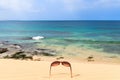 Beautiful view on beach and ocean, Boavista, Cape-Verde Royalty Free Stock Photo