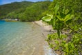 Beautiful view of the beach in the park tayrona Royalty Free Stock Photo