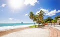 Le Diamant Beach. Beautiful View and Beach Scene in Martinique, Carribean