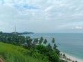A beautiful view of beach, sea and hill in Kotabaru, South Kalimantan, Indonesia