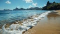 Beautiful view of the beach and the waves of ocean in Cabo Verde