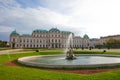 Beautiful view. Belvedere Palace complex in Vienna