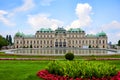 Beautiful view Belvedere Palace in Vienna Austria