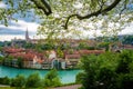 Beautiful view of Bern old city center with river Aare, Switzerland Royalty Free Stock Photo