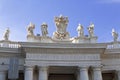 The beautiful view of the Berninis colonnade in Peters Square, Vatican City. Rome.