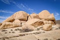 Beautiful view of big boulders and rock formations in Joshua Tree National Park, California Royalty Free Stock Photo