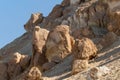 Beautiful view of big rocks on the side of a mountain Royalty Free Stock Photo