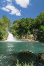 Beautiful view of Bilusica buk waterfall in Krka National Park, Croatia Royalty Free Stock Photo