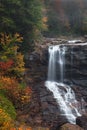 Beautiful view of Blackwater Falls with autumn colors in Blackwater State Park, West Virginia Royalty Free Stock Photo