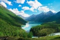 Beautiful view of blue Kucherla lake, Altai Mountains