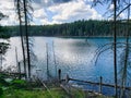 Beautiful view on the Blue Lakes Hiking Trail during the summer at Duck Mountain Provincial Park, Manitoba, Canada Royalty Free Stock Photo