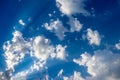 Beautiful view of blue sky with white cloud Royalty Free Stock Photo