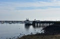 Beautiful View of Boats Anchored in Plymouth Harbor