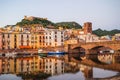 Beautiful view of Bosa town, Sardinia island, Italy.