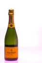 Beautiful view of bottle of champagne Veuve Clicquot Uppsala.