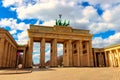 Beautiful view of the Brandenburg Gate, Berlin Royalty Free Stock Photo
