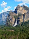 Great View on Bridalveil Falls in Yosemite Valley