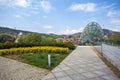 Beautiful view from the bridge of the peace to the Tbilisi television tower