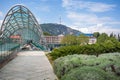 Beautiful view from the bridge of the peace to the Tbilisi television tower